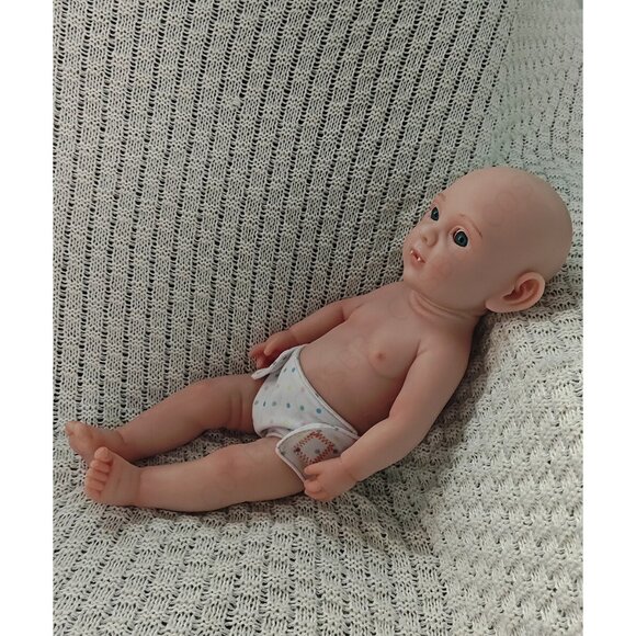 43cm Elf Doll 4.4lbs Full Body Platinum Silicone BabyGirl Doll Open Eyes Newborn - Picture 3 of 16